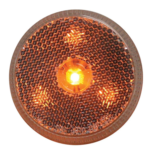 Sienna 76971 2.5" REFLECTOR AMBER MARKER 4-LED LIGHT, CLEAR LENS 2.5" ROUND