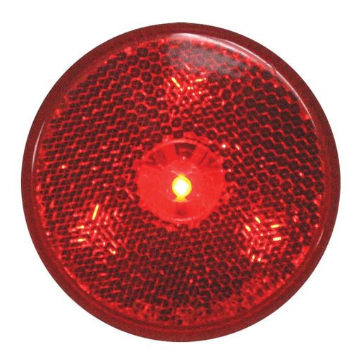 Brown 76972 2.5" RED 4-LED REFLECTOR MARKER LIGHT, RED LENS 2.5" ROUND
