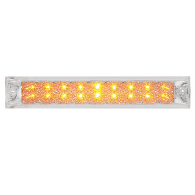76986 Spyder Series 12" LED Double Row Light Bar, Amber/Clear Light Gray