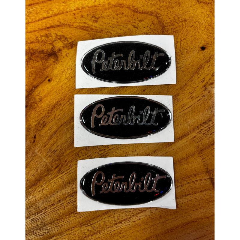 CALCOMANÍA DE PEDAL DE PETE PARA PEDALES PERSONALIZADOS (NEGRO/CROMADO) SE VENDE EN UN JUEGO DE 3