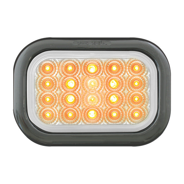 77001 Spyder Series Rectangular LED Light Amber/Clear