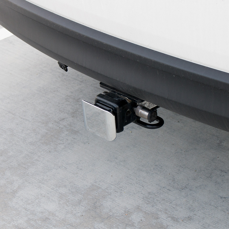 Chrome Plastic Hitch Cover For 2" X 2" Trailer Hitch Receivers