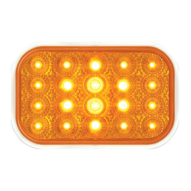 77010 RECT. LOW PROFILE SPYDER AMBER/AMBER 20-LED LIGHT
