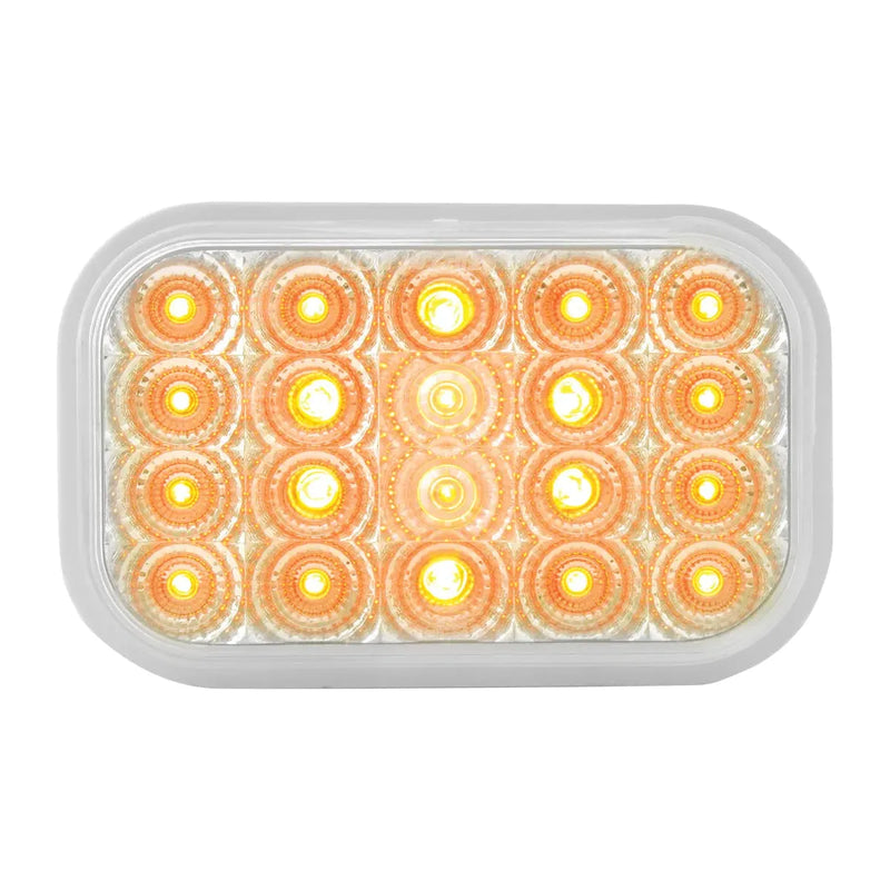 77011BP Rectangular Spyder LED Light  (AMBER/CLEAR) #77011BP LED Rectangular Light Tan