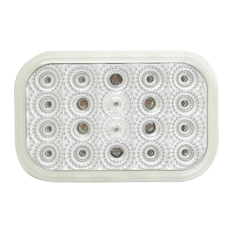 77011BP Rectangular Spyder LED Light  (AMBER/CLEAR) #77011BP LED Rectangular Light Light Gray