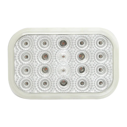 Light Gray 77011BP Rectangular Spyder LED Light  (AMBER/CLEAR) #77011BP LED Rectangular Light