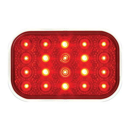 Firebrick 77013BP Rectangular Spyder LED Light (RED/RED) #77013BP LED Rectangular Light