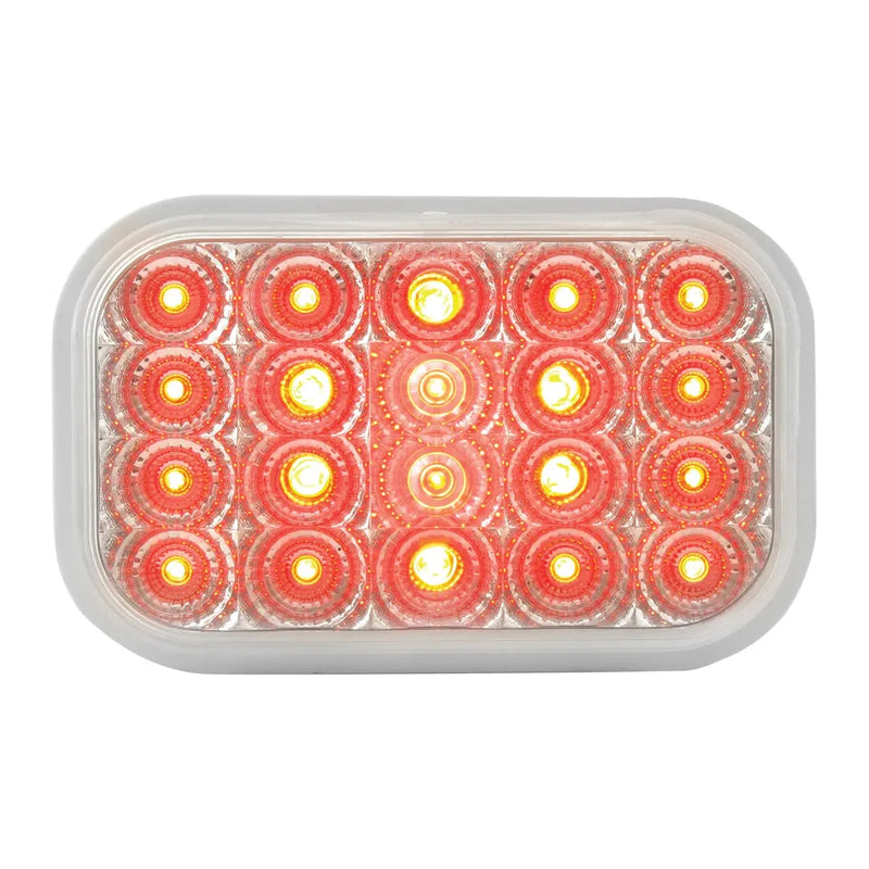 77014BP Rectangular Spyder LED Light (RED/CLEAR) #77014BP LED Rectangular Light Dark Salmon