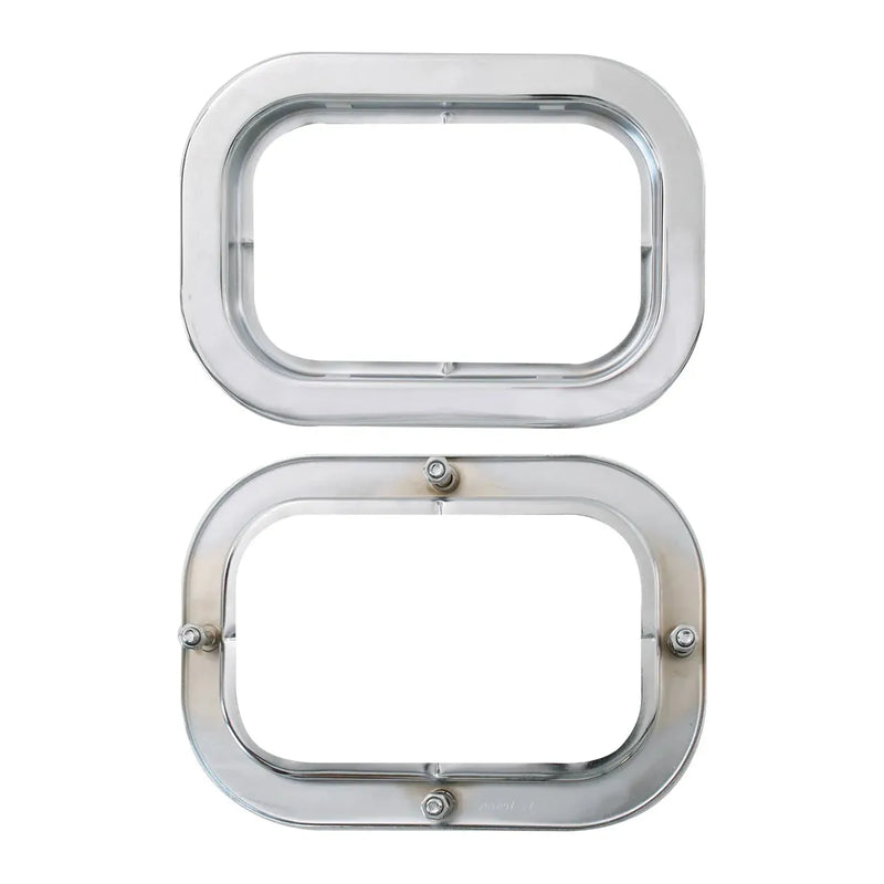 #77019 Flange Mount Bezel with Hidden Studs for 5.25â€³ Large Rectangular Light Bezel Light Gray