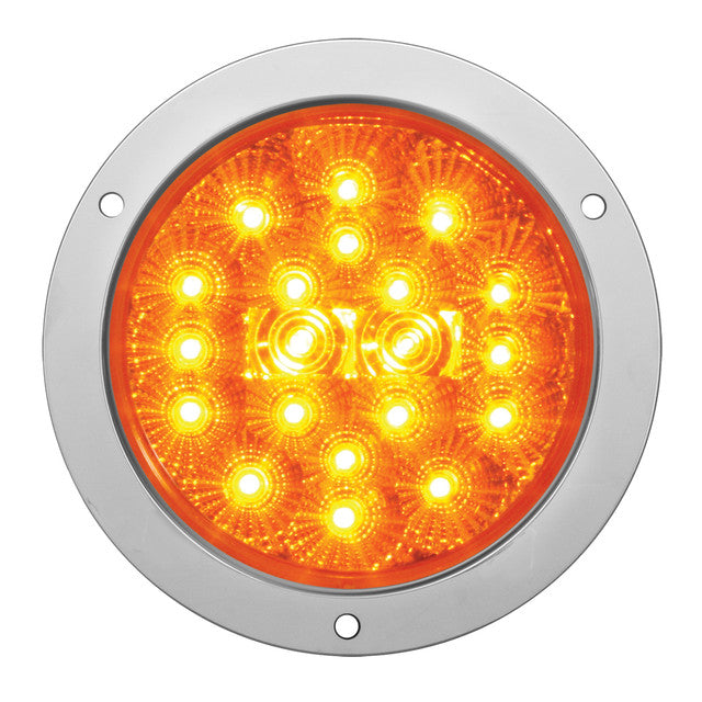 SPYDER DE PERFIL BAJO DE 4" ÁMBAR/LED ÁMBAR CON LLANTA CR. Y COLETA