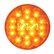 77090 4" LOW PROFILE SPYDER AMBER 20-LED LIGHT, AMBER LENS 4" ROUND Chocolate