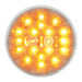 Goldenrod 4" LOW PROFILE SPYDER AMBER 20-LED LIGHT, CLEAR LENS 4" ROUND