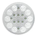 Light Gray 4" LOW PROFILE SPYDER AMBER 20-LED LIGHT, CLEAR LENS 4" ROUND