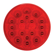 77093 4" LOW PROFILE SPYDER RED 20-LED LIGHT W/ PLUG, RED LENS 4" ROUND Firebrick