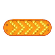 77124 OVAL AMBER SEQUENTIAL 5-ARROW SPYDER 35LED LIGHT, AMBER LENS 6" OVAL Goldenrod