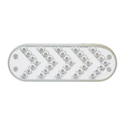 #77125 OVAL AMBER SEQUENTIAL 5-ARROW SPYDER 35LED LIGHT, CLEAR LENS Light Gray