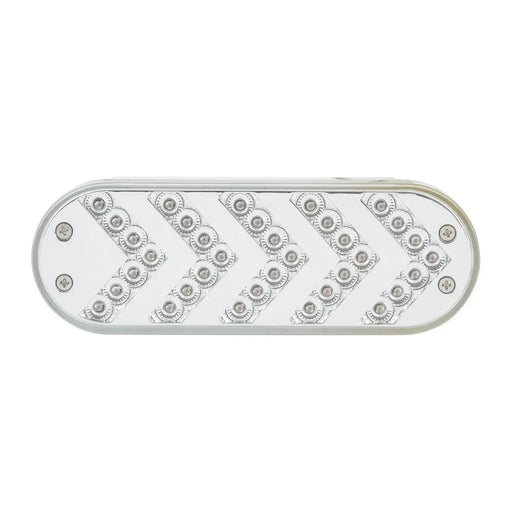 Light Gray 77125 OVAL AMBER SEQUENTIAL 5-ARROW SPYDER 35LED LIGHT, CLEAR LENS