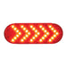 Firebrick OVAL RED SEQUENTIAL 5-ARROW SPYDER 35-LED LIGHT, RED LENS 6" OVAL
