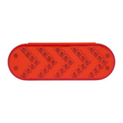 77126 OVAL RED SEQUENTIAL 5-ARROW SPYDER 35-LED LIGHT, RED LENS 6" OVAL Firebrick