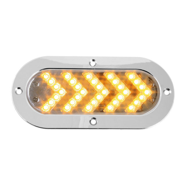 LUZ LED OVALADA ÁMBAR/FLECHA CLARO CON CR. LLANTA Y COLETA