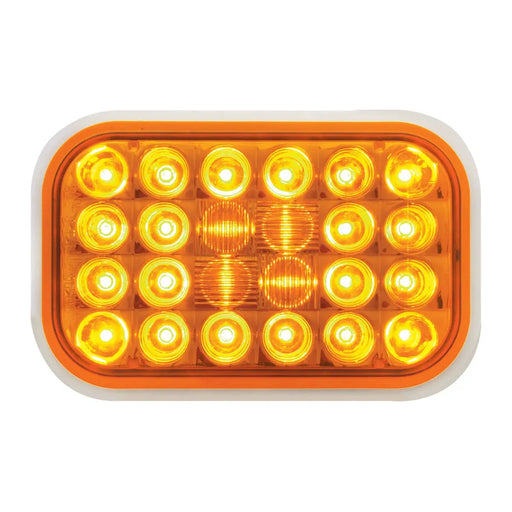 Chocolate 77180 Rectangular Pearl LED Light (AMBER/AMBER) #77180 LED Rectangular Light