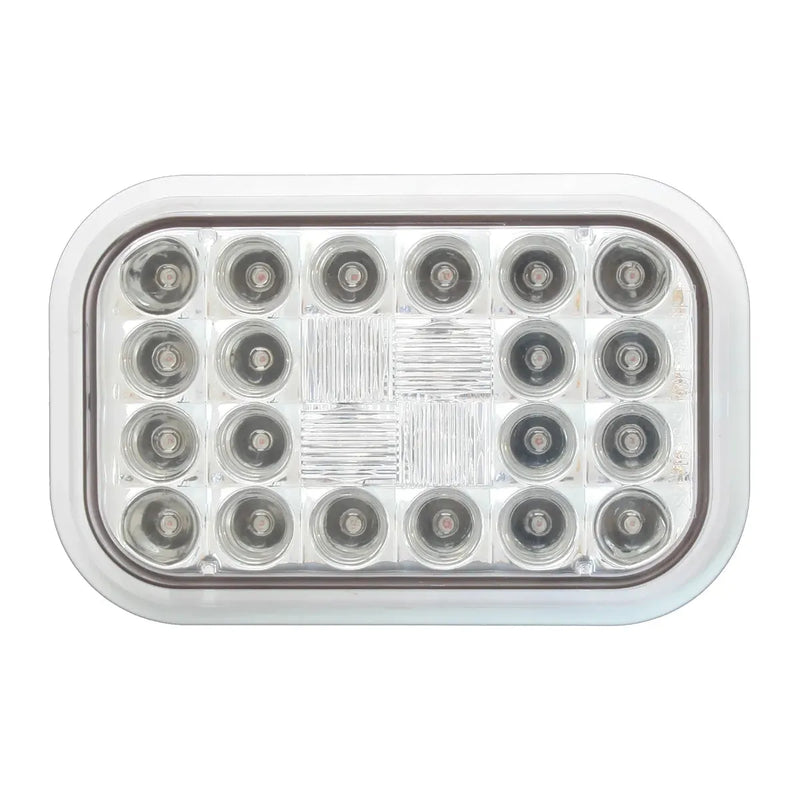 77183 Rectangular Pearl LED Light (RED/CLEAR) #77183 LED Rectangular Light Light Gray