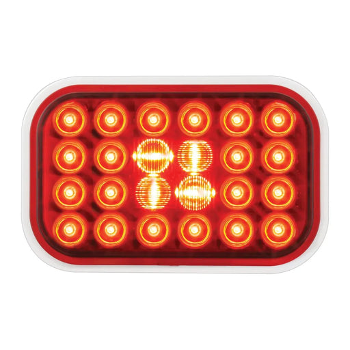 Wheat 77182 Rectangular Pearl LED Light (RED/RED) #77182 LED Rectangular Light