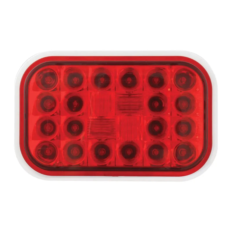 77182 Rectangular Pearl LED Light (RED/RED) #77182 LED Rectangular Light Firebrick