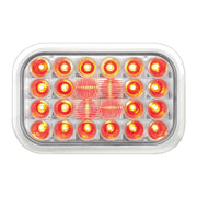 77183 Rectangular Pearl LED Light (RED/CLEAR) #77183 LED Rectangular Light Light Gray