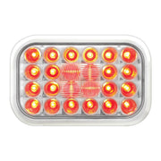 80368  2PC. CR. BAR W/RECT. RED/CLEAR PEARL LED & CR. RIM W/VISOR Light Gray