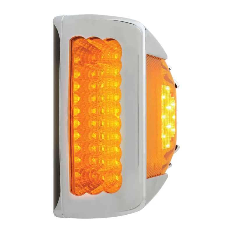 77234 SPYDER AMBER/AMBER 42-LED TURN SIGNAL LIGHT W/ CR. PL. COVER turn signal Goldenrod