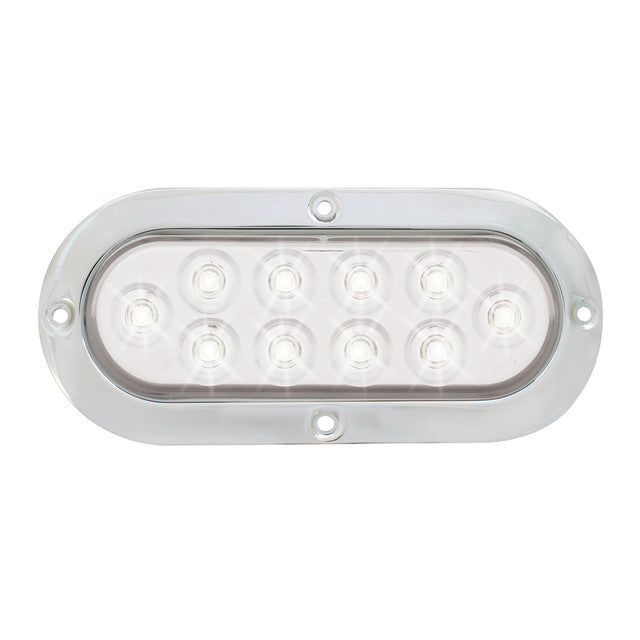 77378 Mega 10 Plus Series Oval LED Light, White/Clear
