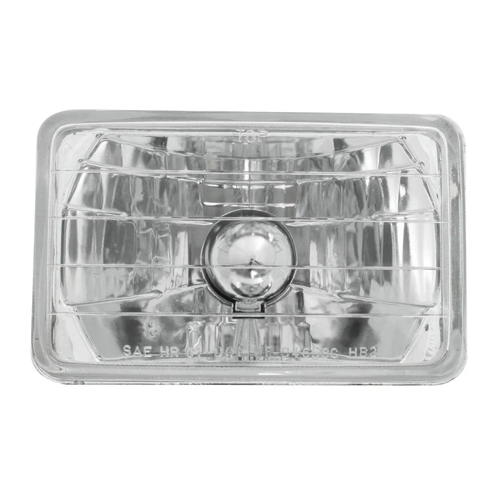 Gray Rectangular Halogen Headlamps RECTANGULAR 6.5"X4.17" (NO HALO)