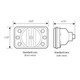 77403 Rectangular Halogen Headlamp