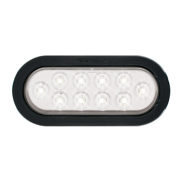 77449 Mega 10 Plus Series Oval LED Light, White/Clear
