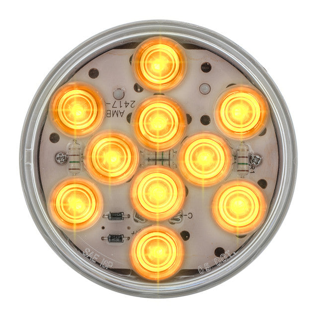 77451 Mega 10 Series 4" LED Light, Amber/Clear