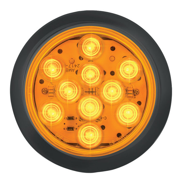 LED MEGA10 ÁMBAR/ÁMBAR DE 4" CON OJAL Y COLA