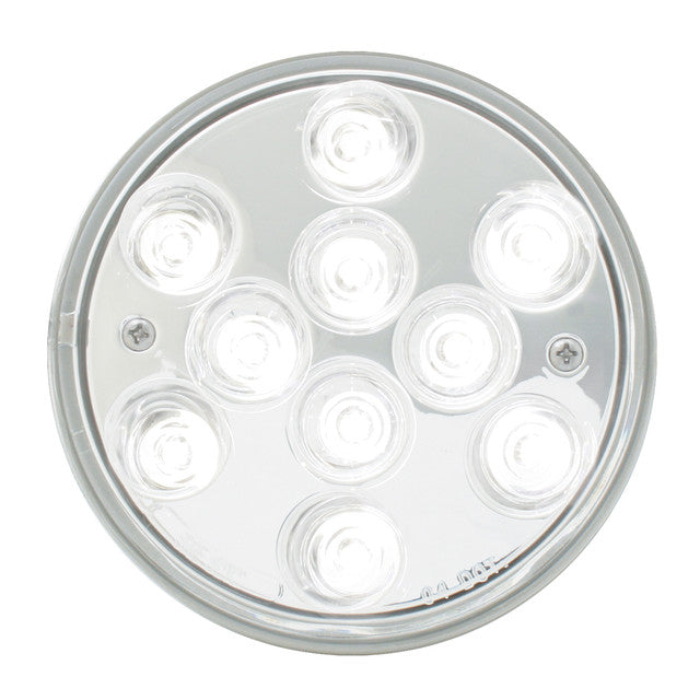 77458 Mega 10 Plus Series 4" LED Light, White/Clear