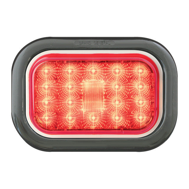 77473 Spyder Series Rectangular High Profile LED Light, Red/Red