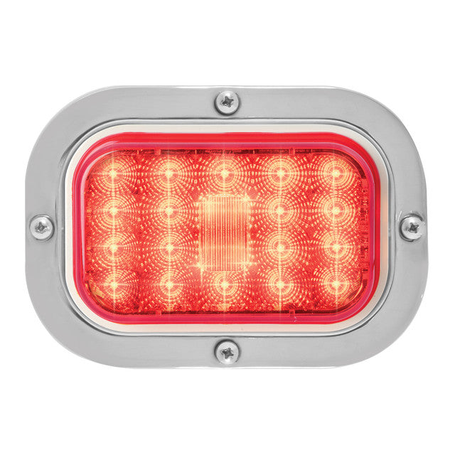 77483 Spyder Series Rectangular High Profile LED Light, Red/Red