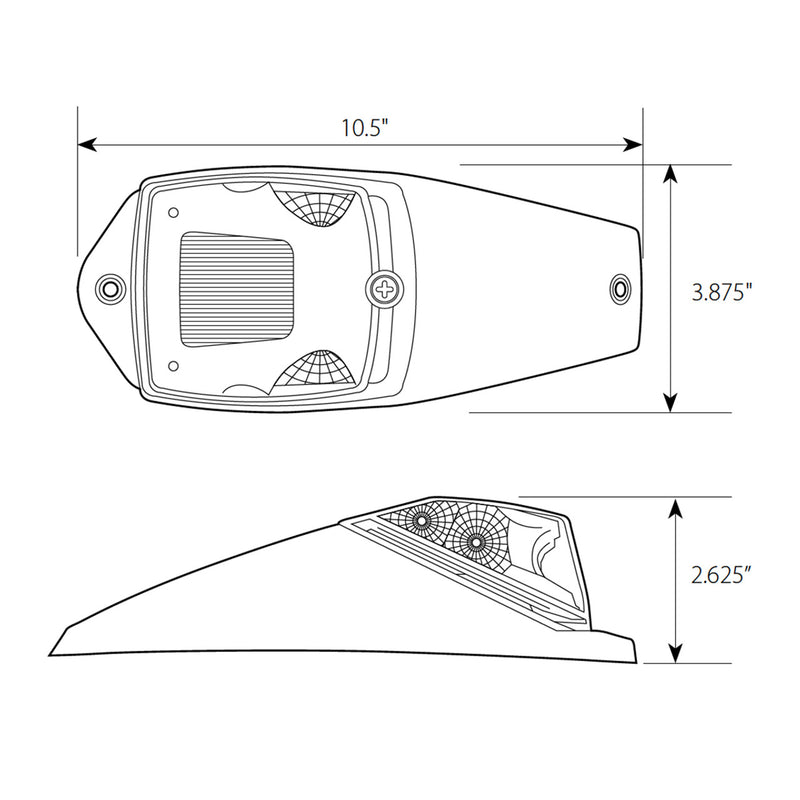 77562 Classic Style LED Cab Light, Amber/Amber