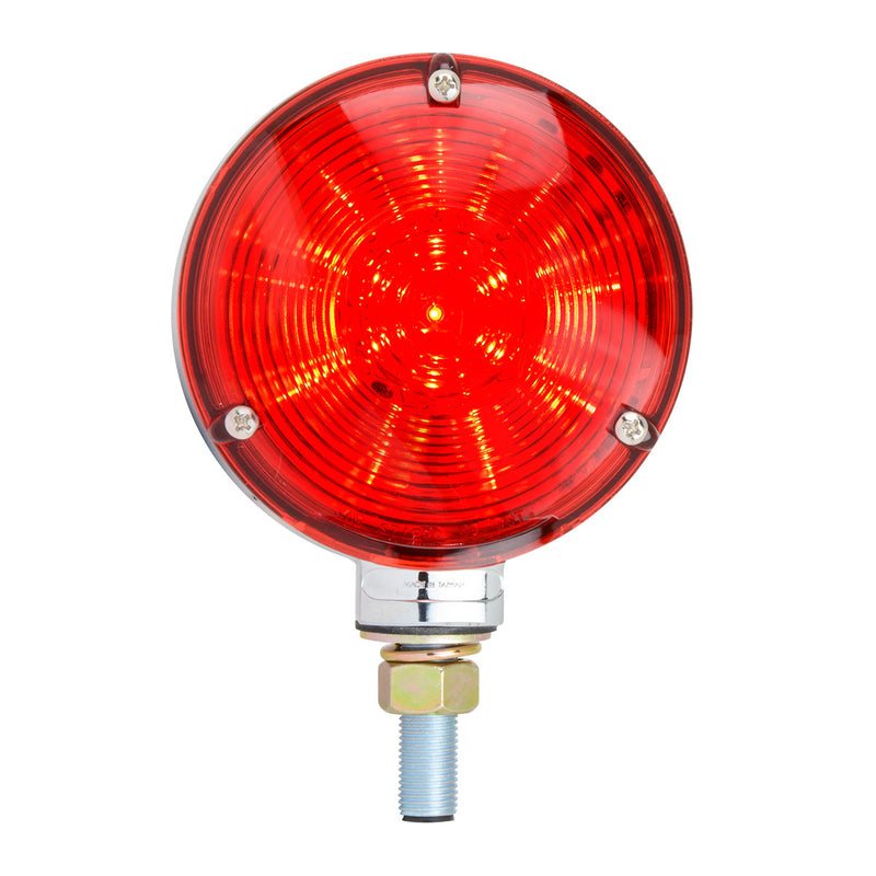 4" DOUBLE FACE STAR AMBER/RED COLORED LENS LED LIGHT 24 LED/SIDE #77611