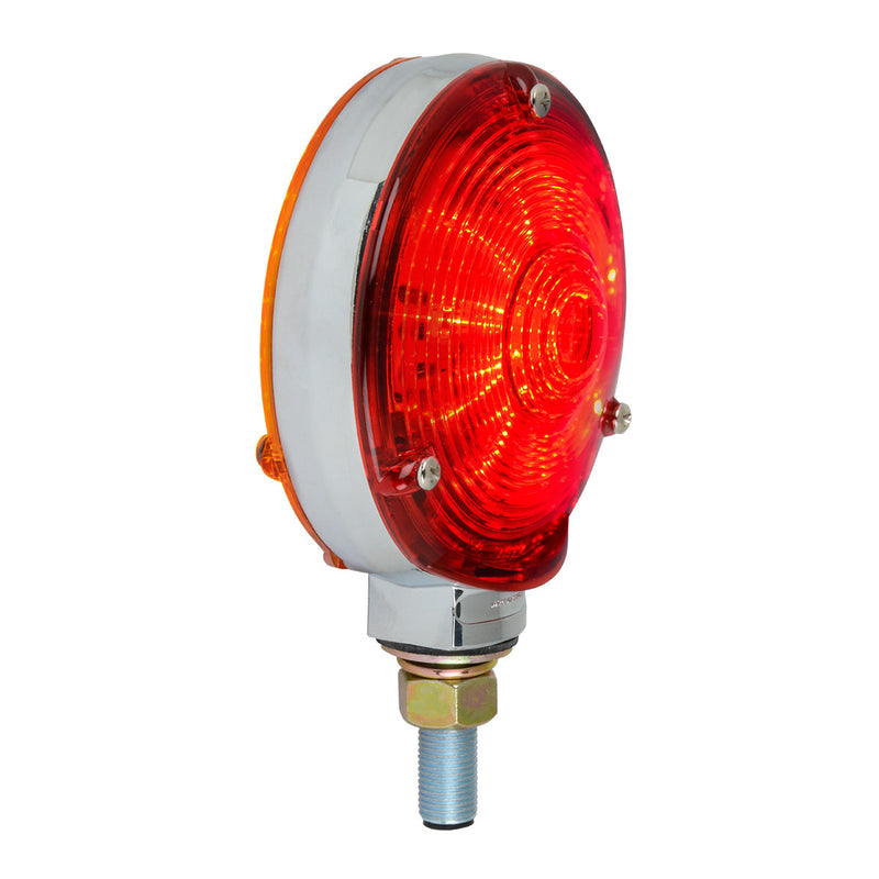 4" DOUBLE FACE STAR AMBER/RED COLORED LENS LED LIGHT 24 LED/SIDE #77611