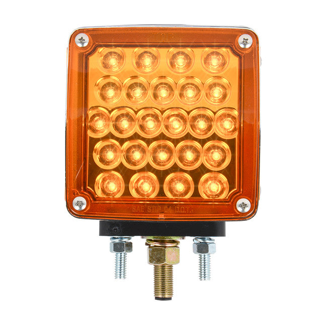 77615 Pearl Series Square Double Face LED Light, Amber/Amber