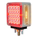 77627  Square Double Face Pearl LED Pedestal Light Red/Amber w/clear lens (Driver) Dark Salmon