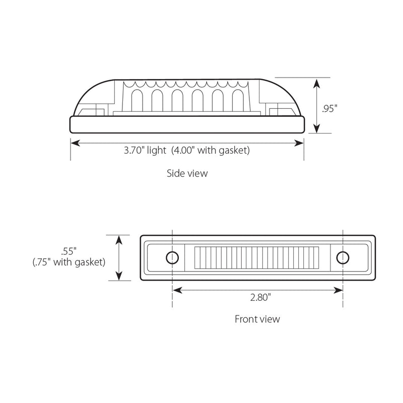 77653 Thin Line LED Light, Red/Clear