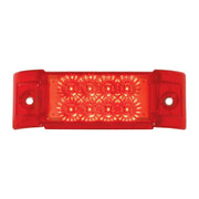 77662 RECT. SPYDER RED/RED 8-LED MARKER SEALED LIGHT LED Rectangular Light Firebrick