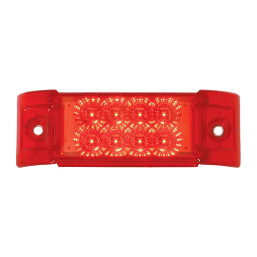 Firebrick RECT. SPYDER RED/RED 8-LED MARKER SEALED LIGHT LED Rectangular Light