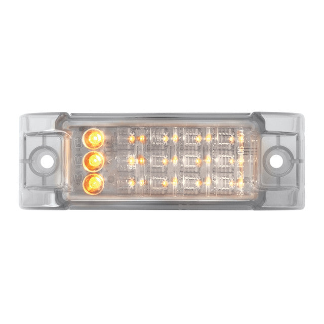 77665 Rectangular LED Light, Amber/Clear