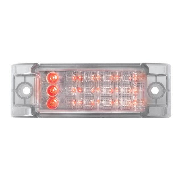 77667 Rectangular LED Light, Red/Clear